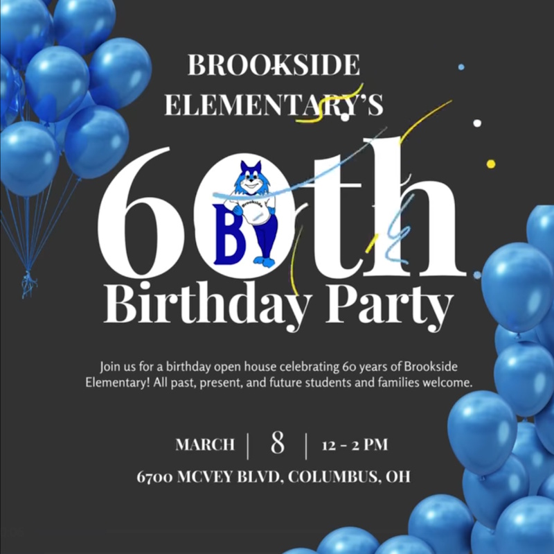 Brookside 60th Birthday Party March 8th 12-2pm